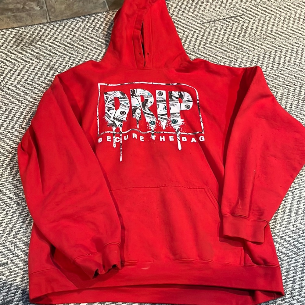red hoodie